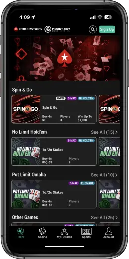 Aplicação móvel do casino disponível para iOS e Android